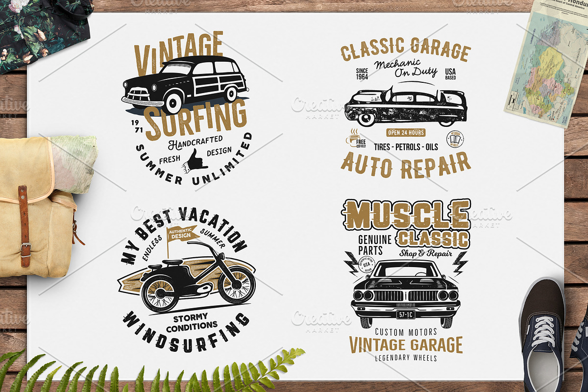 4 Summer Surf & Classic Garage Print, an Illustration by JeksonGraphics (Photo 1 of 4)