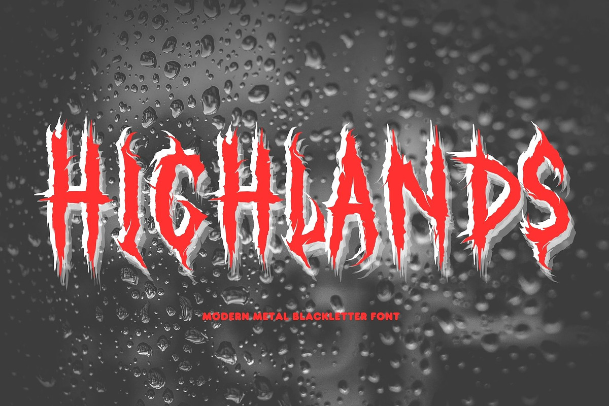 Highlands, a Blackletter Font by Aditastudios (Photo 1 of 6)