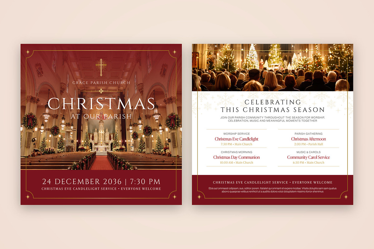Square Christmas Church Magazine, a Magazine Template by BrandPacks (Photo 4 of 5)
