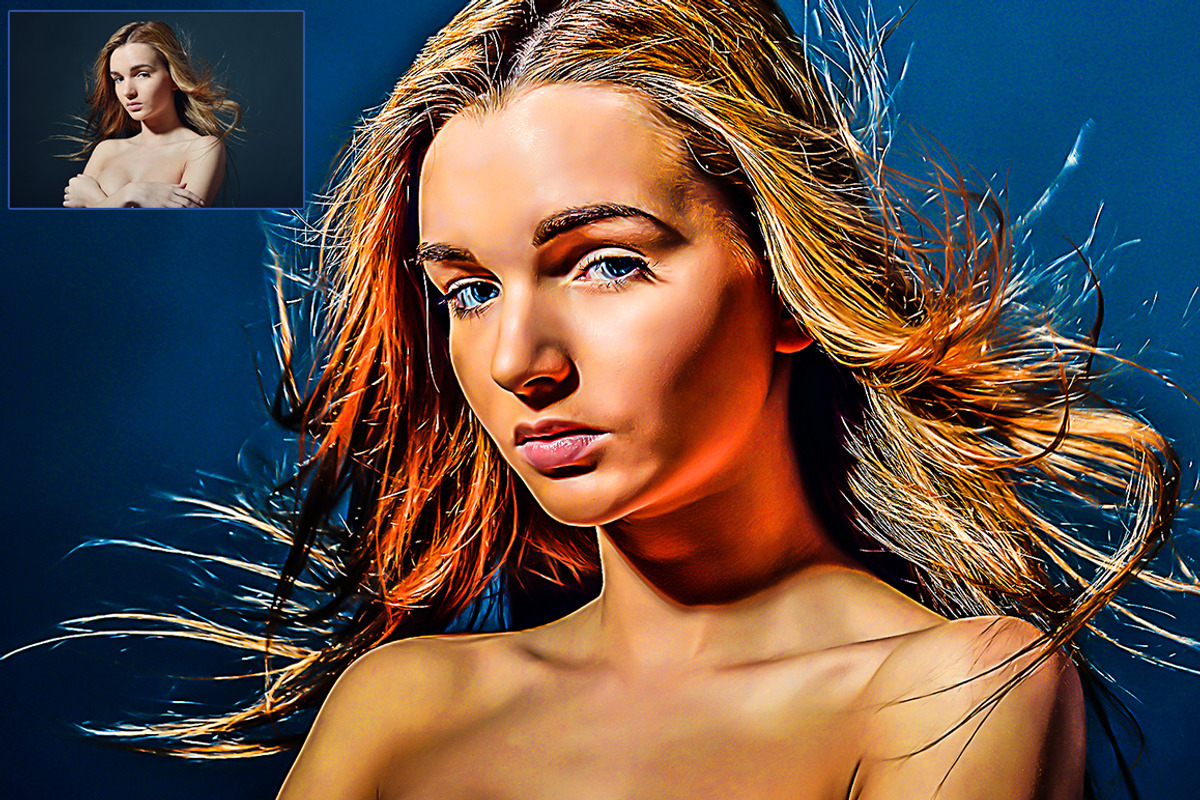 Colorful Oil Painting Photoshop Acti, an Action Add-On by designvillage (Photo 14 of 14)