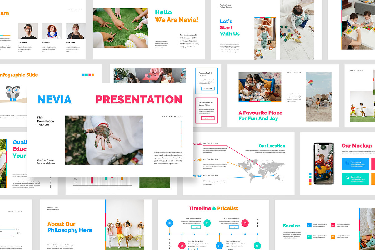 Nevia : Kids Google Slides, a Presentation Template by Punkl Camp (Photo 1 of 9)