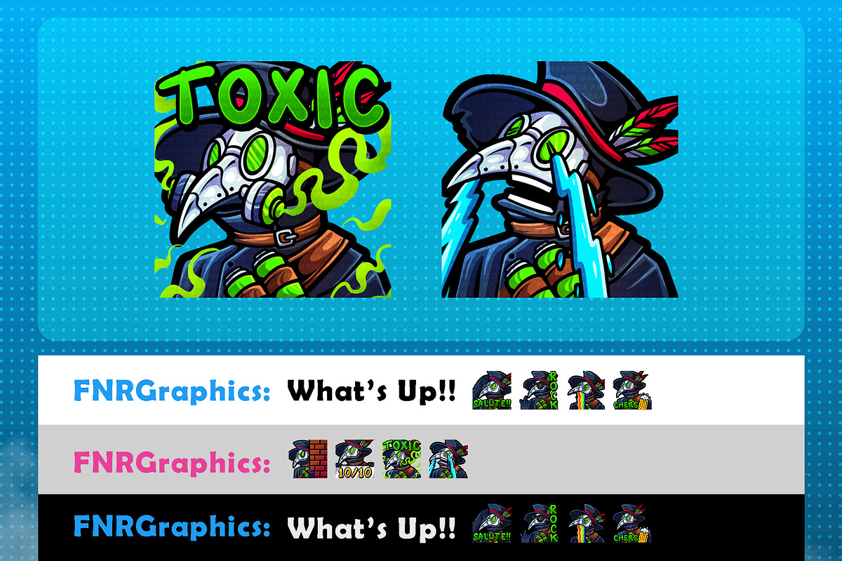 Plague Doctor Twitch Emotes, an Illustration by FNR Graphics (Photo 5 of 5)