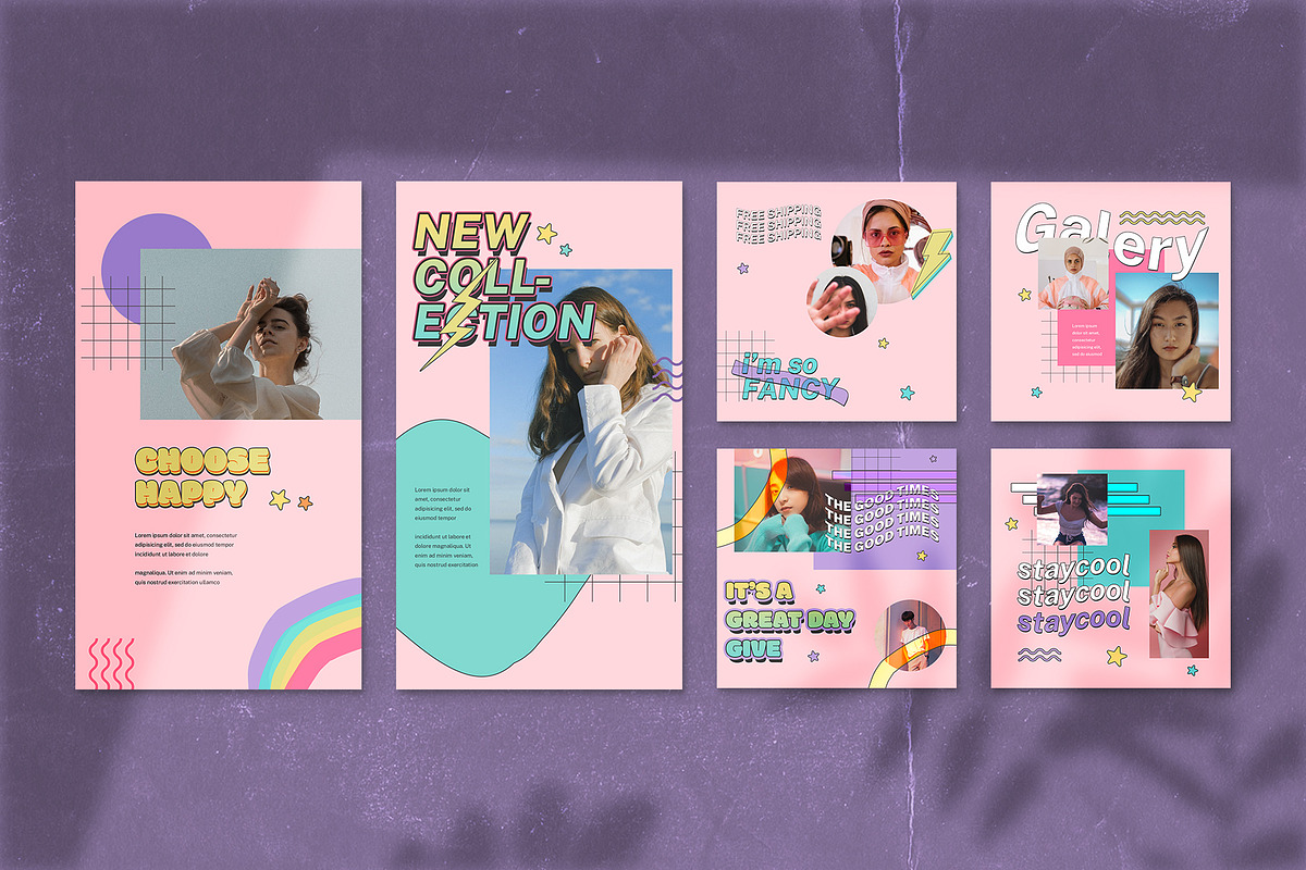 90's Vol1 Instagram | CANVA & PSD, a Social Media Template by Azruca (Photo 6 of 9)