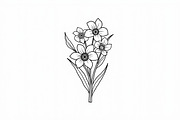 Flower Outline Art Printable Pack, an Illustration by BIPLOB EXPERT (Thumbnail 7 of 9)