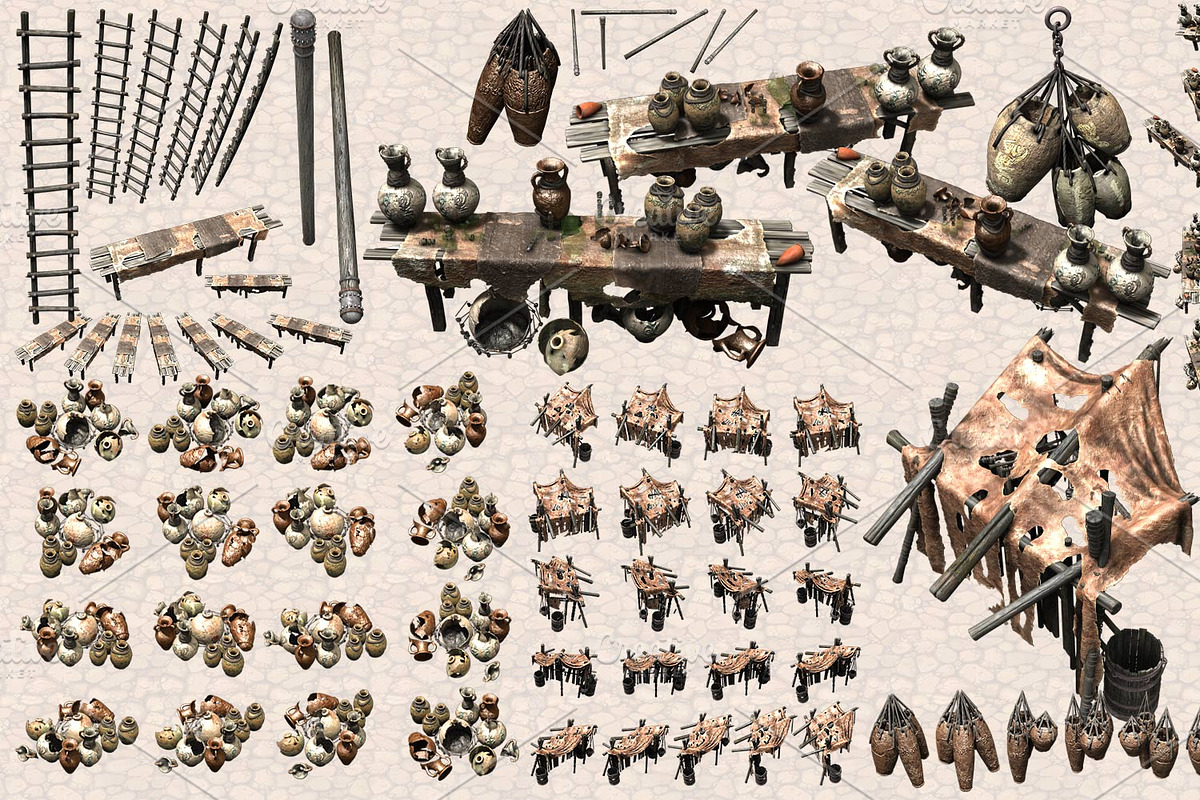 Isometric Ancient City Pack, an Object Graphic by Beatheart Creative Studio (Photo 72 of 77)