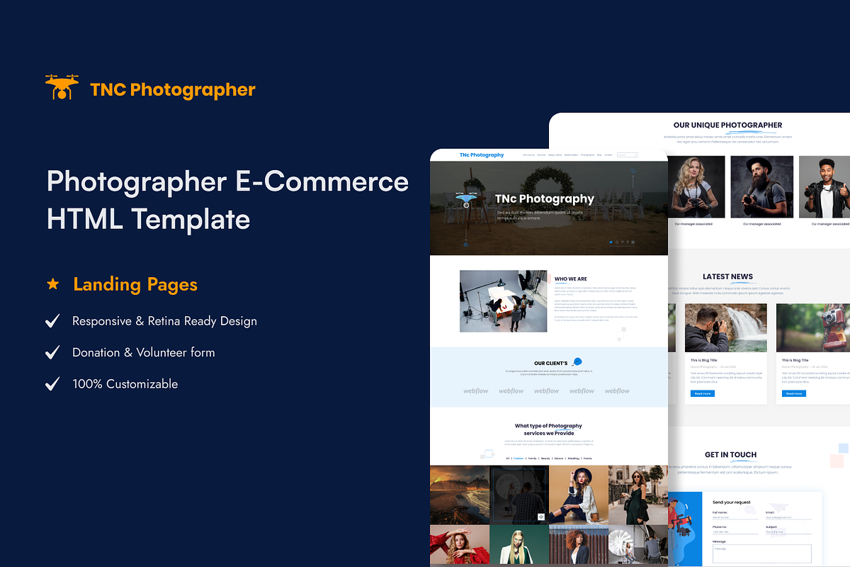 Photographer - Photography Template, a HTML Template by TNCFlow (Photo 1 of 5)