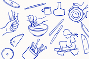 Pottery & Ceramics Illustration Set, a Person Illustration by Studio Papercuts (Thumbnail 5 of 7)