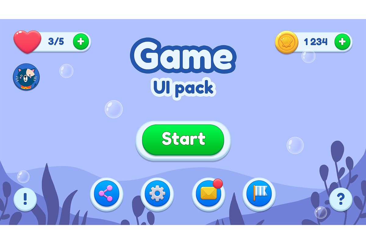 Casual GUI Mobile game UI pack, an Icon by KartInnka (Photo 23 of 24)
