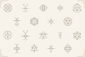 Ancient Tribal Symbols Set