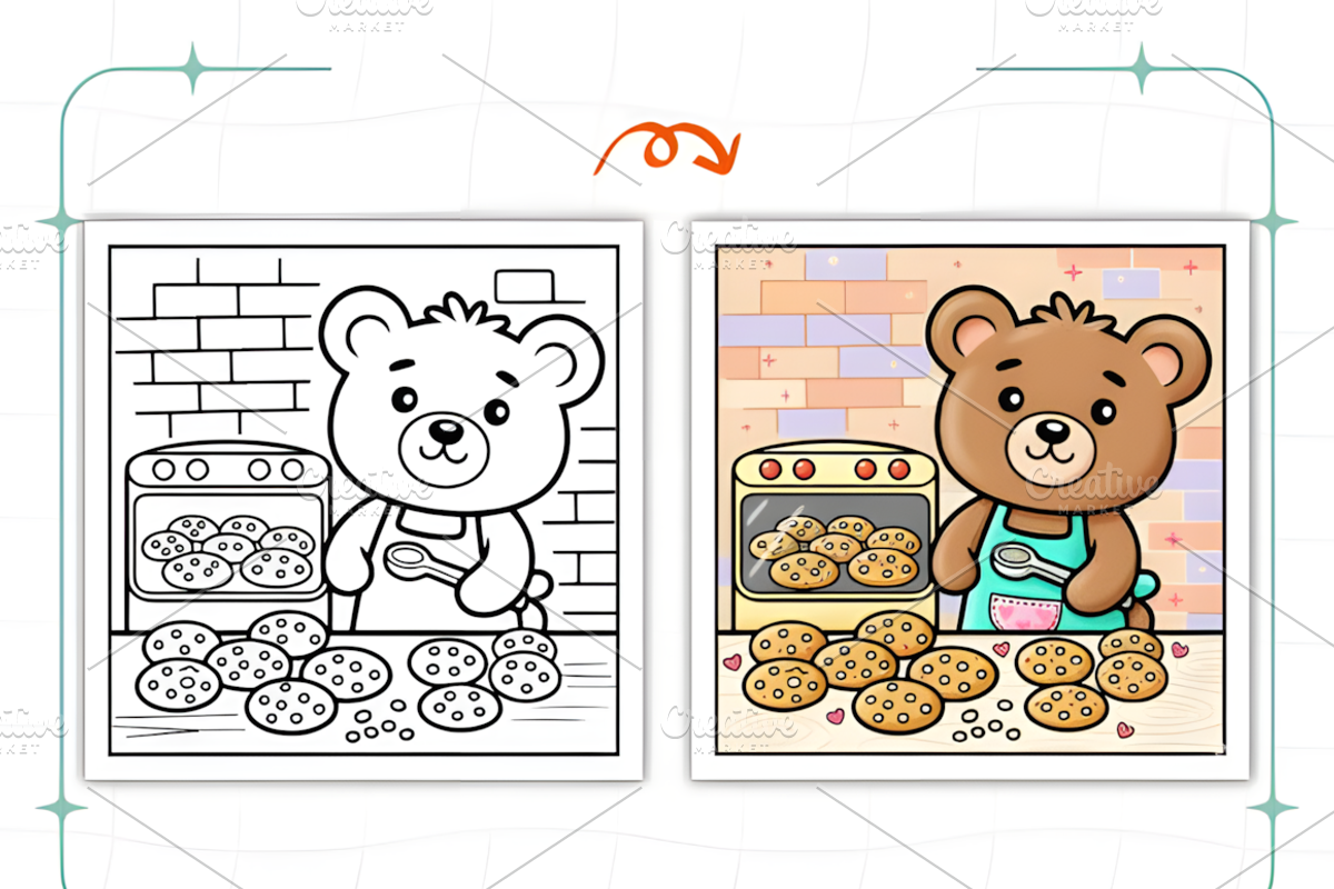 Cozy Bear Coloring Book, an Animal Illustration by Ink Gallery (Photo 3 of 9)