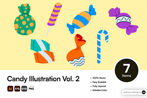 Candy Illustration Vol. 2, a Graphic by SLAB! Design