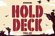 Hold Deck Stencil Font, a Font by PutraCetol Studio (Thumbnail 1 of 5)