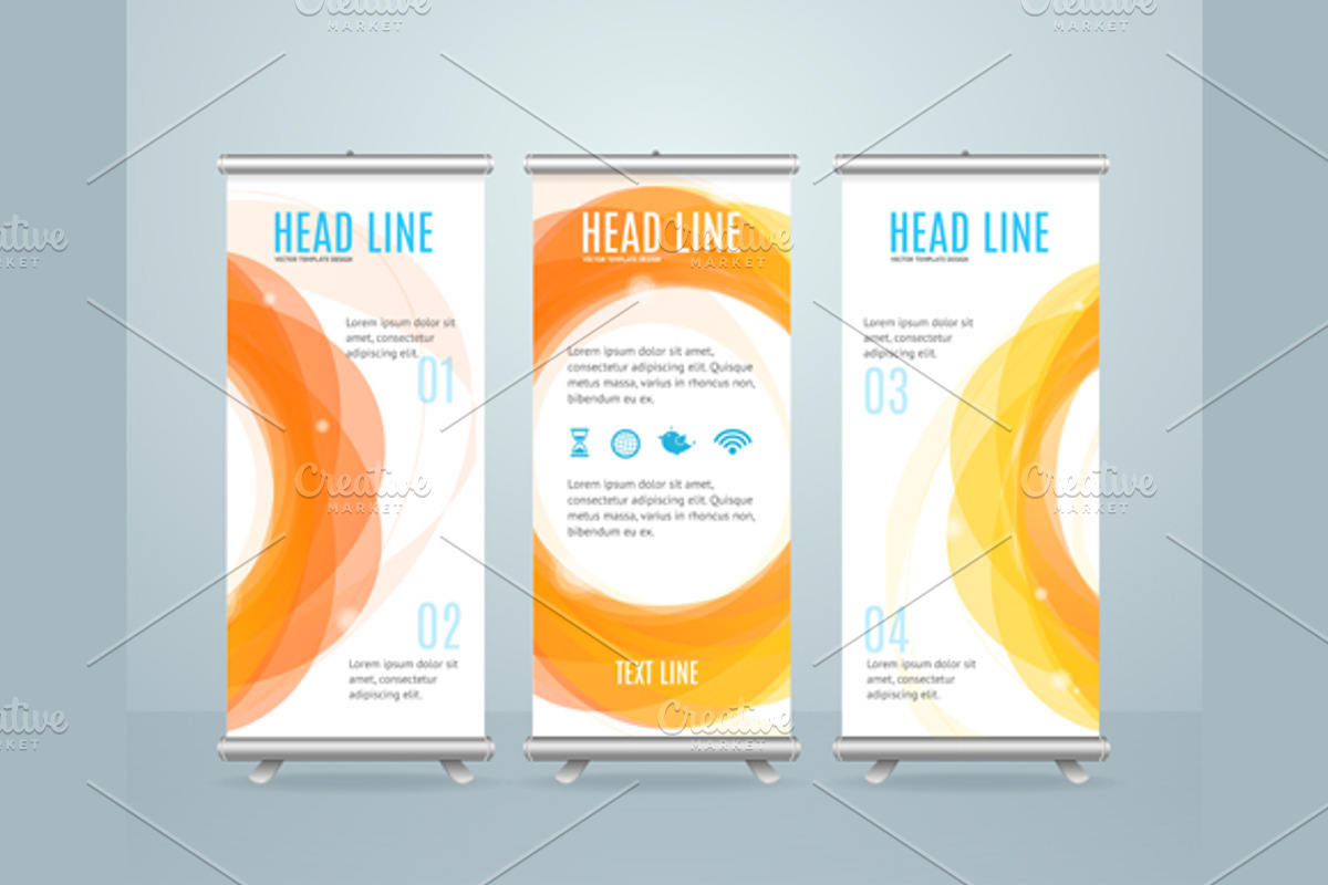Roll Up Banner Stand Design Template, an Illustration by Vector and Templates (Photo 2 of 2)