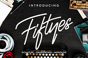 Fiftyes Signature, a Script Font by Banyumili Studio (Thumbnail 1 of 7)