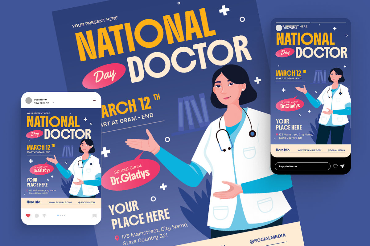 National Doctor's Day Flyer, a Flyer Template by Annora Studio (Photo 2 of 6)