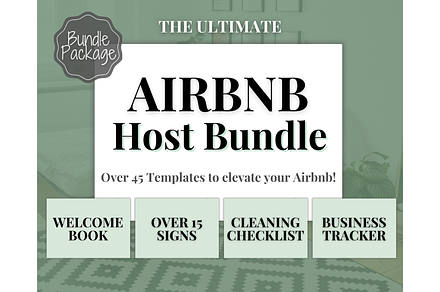 Airbnb HOST Bundle! 45+ Templates!, a Poster Template by Templatables
