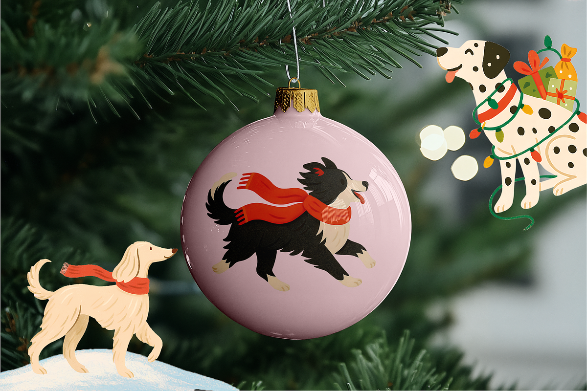 Cozy Winter Dogs Clipart – Hand, an Illustration by Yana_mide (Photo 2 of 16)