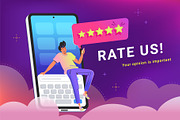 Rating illustrations with characters, a Technology Illustration by Julia Tim (Thumbnail 3 of 7)