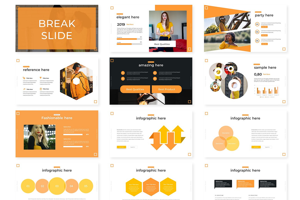 Models - Powerpoint Template, a Presentation Template by AQR Studio