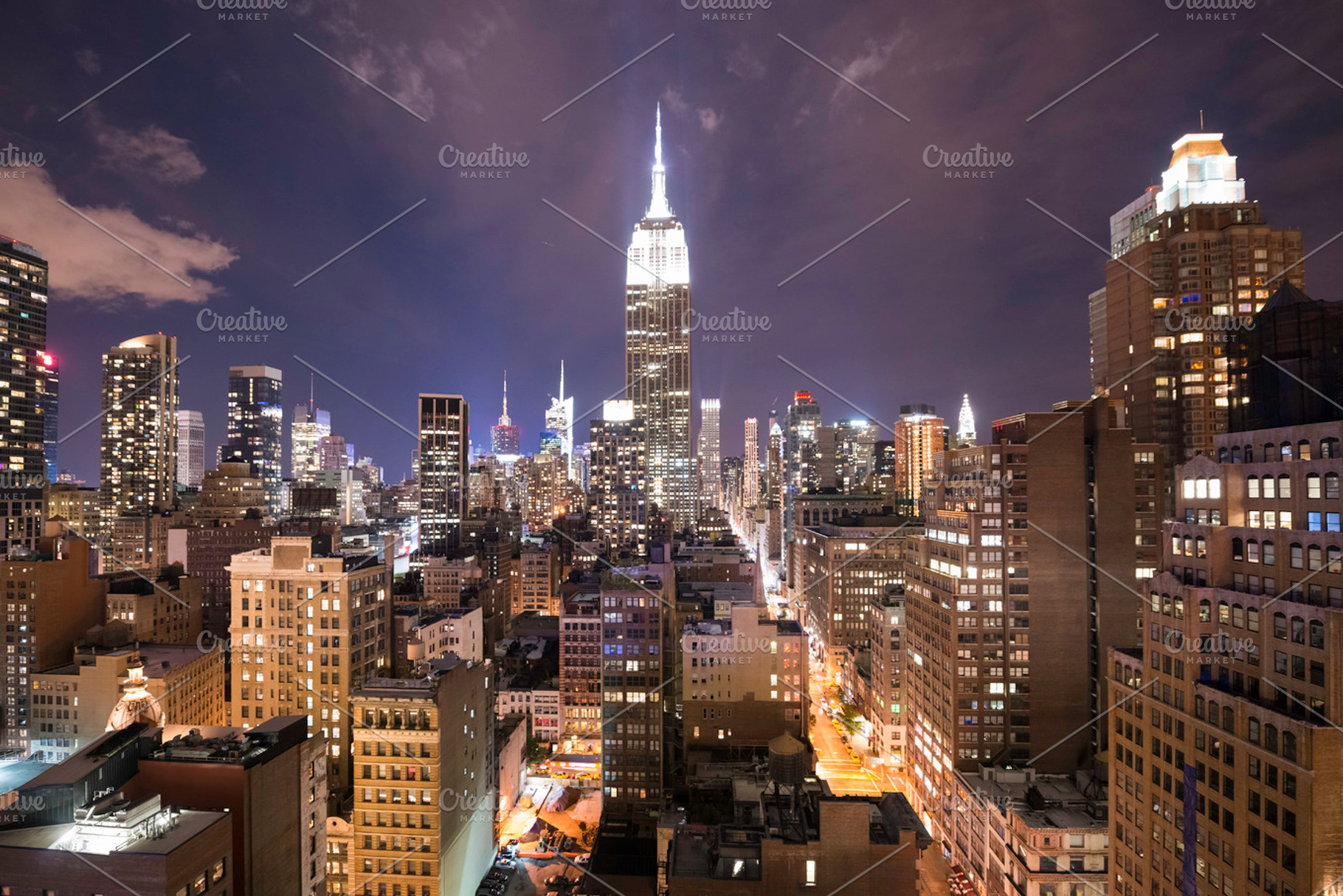 Colorful night over new york city containing new, york, and manhattan, an Architecture Photo by inigocia
