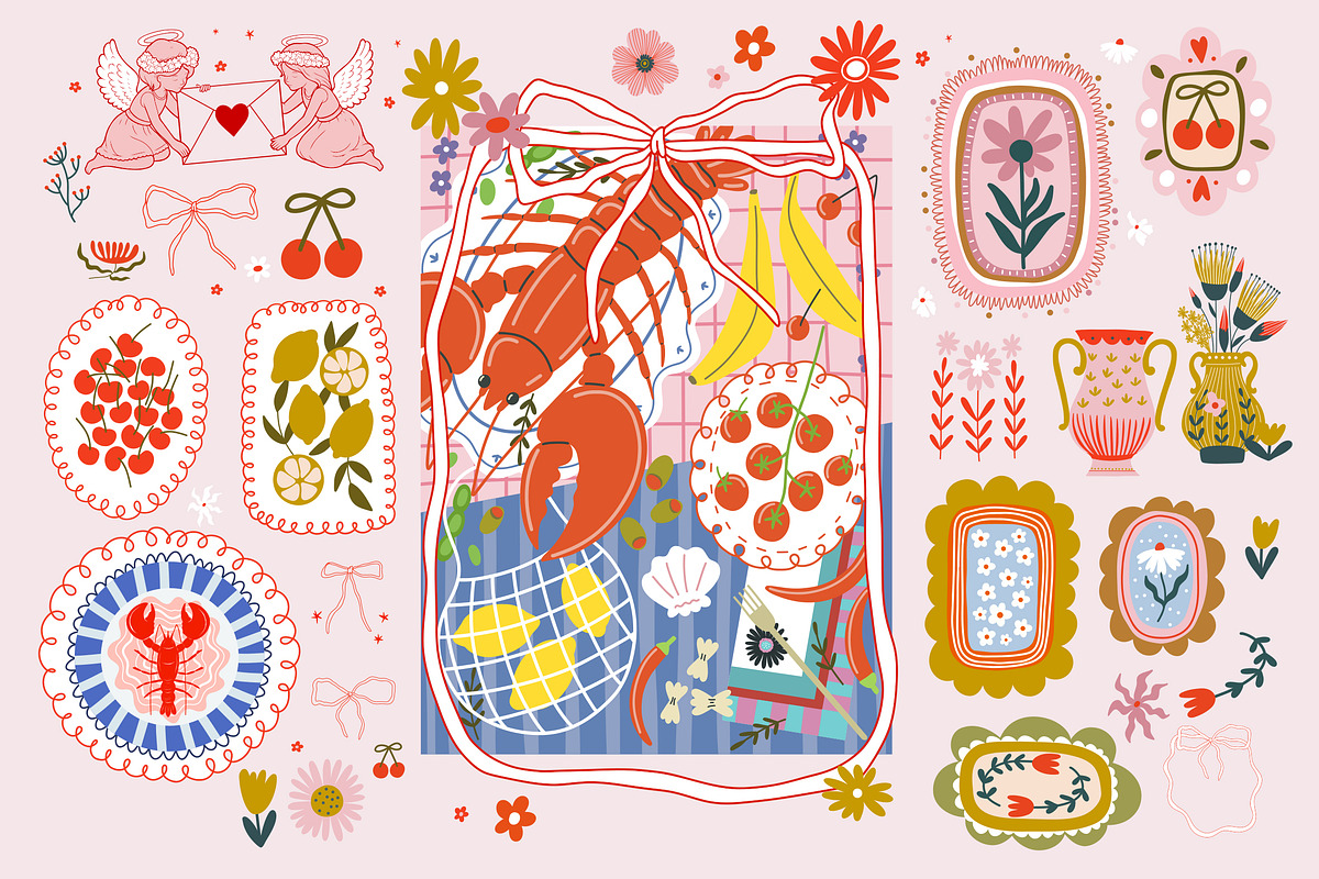 Dopamine folk art, a Decorative Illustration by Chikovnaya (Photo 2 of 15)