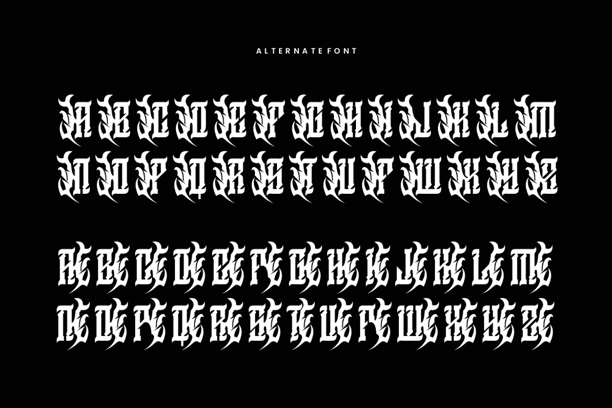 Black Gevopar - Gothic Font, a Blackletter Font by QR Design Studio (Photo 8 of 9)