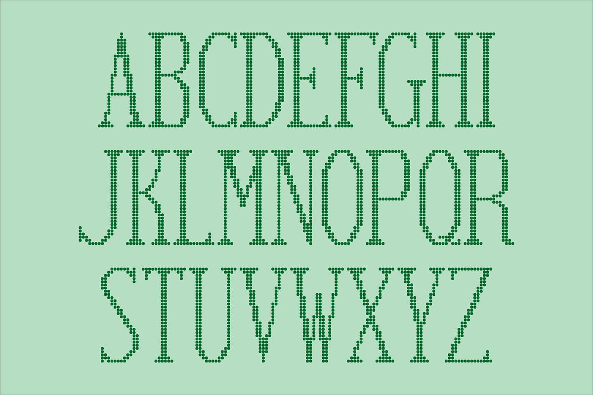 Display Dots Six Font, a Font by GG Design (Photo 3 of 6)
