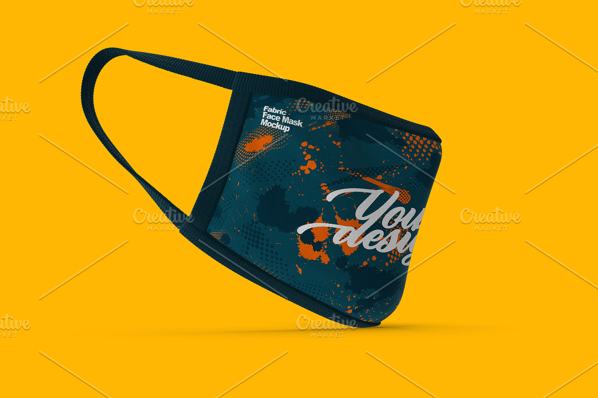 Fabric Face Mask Mockup, a Mask Mockup by Aprndy85 (Photo 3 of 5)