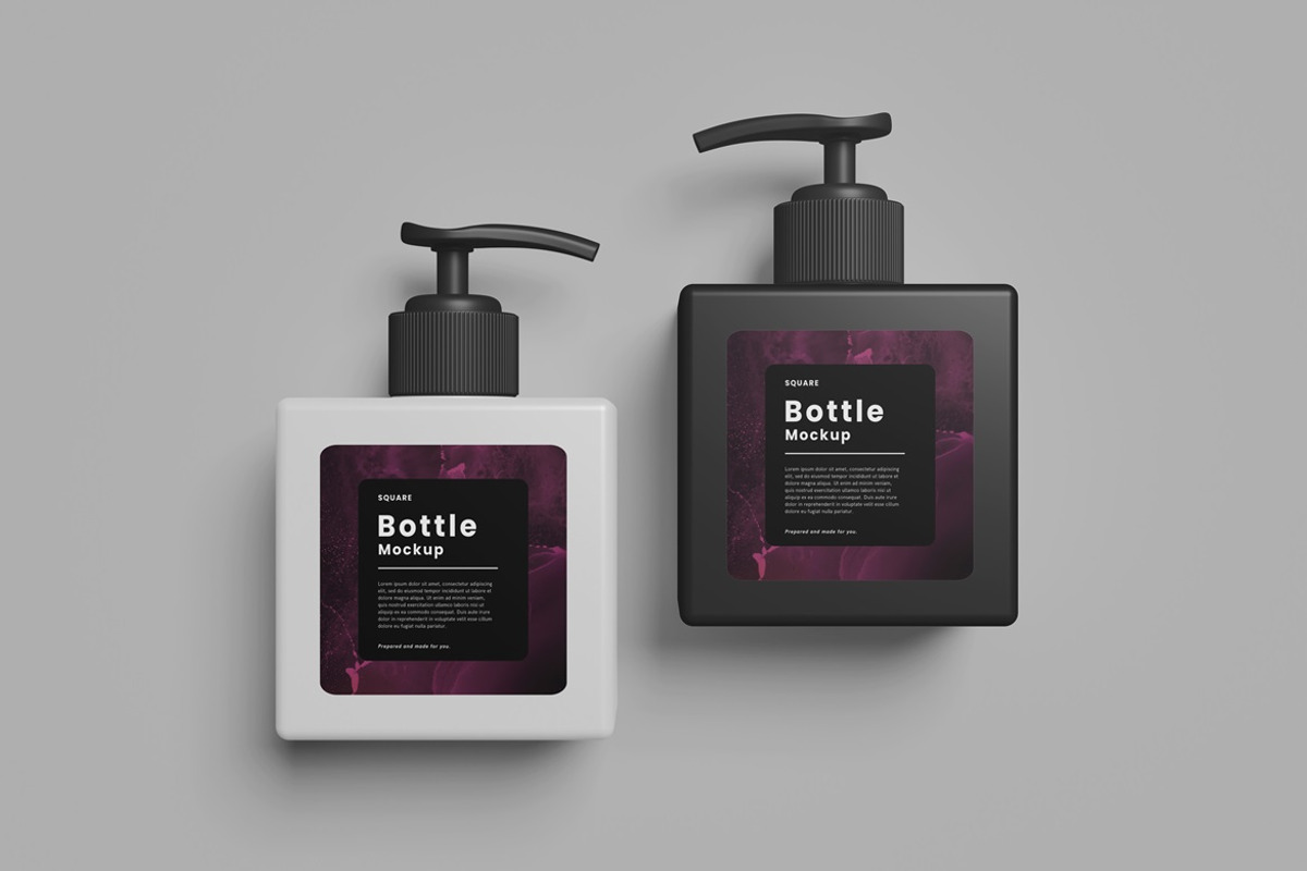 Square Pump Bottle Mockup, a Packaging Mockup by AndikaGraphic (Photo 5 of 7)