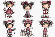 Whimsical Christmas Doll Clipart, an Illustration by Canvas Craft (Thumbnail 4 of 7)