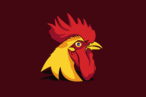 Rooster Mascot, a Branding & Logo Template by Atlantis X Nurman Arbai