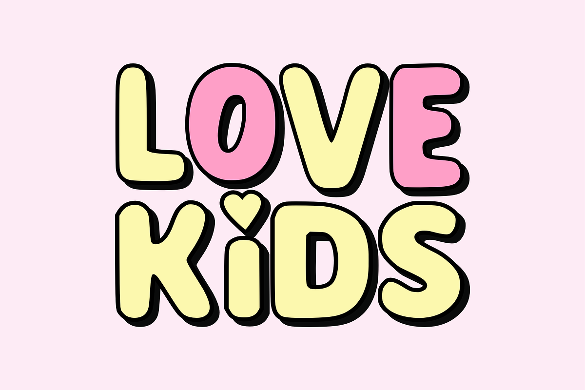 Smart Bubble - Cartoon Font Type, a Font by KiddoGlyphs Studio (Photo 2 of 5)