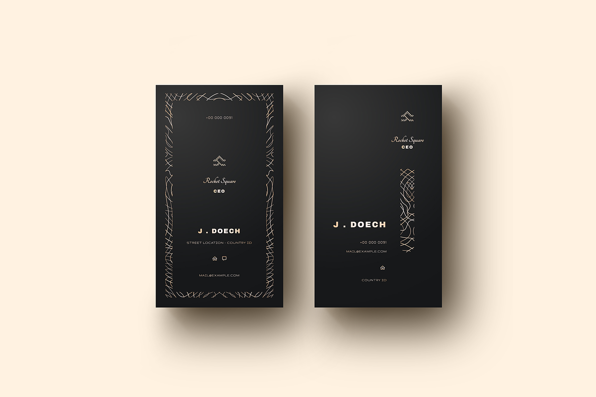 Monarium - Dark Gold Business Cards, a Business Card Template by Ctrl space studio (Photo 4 of 9)