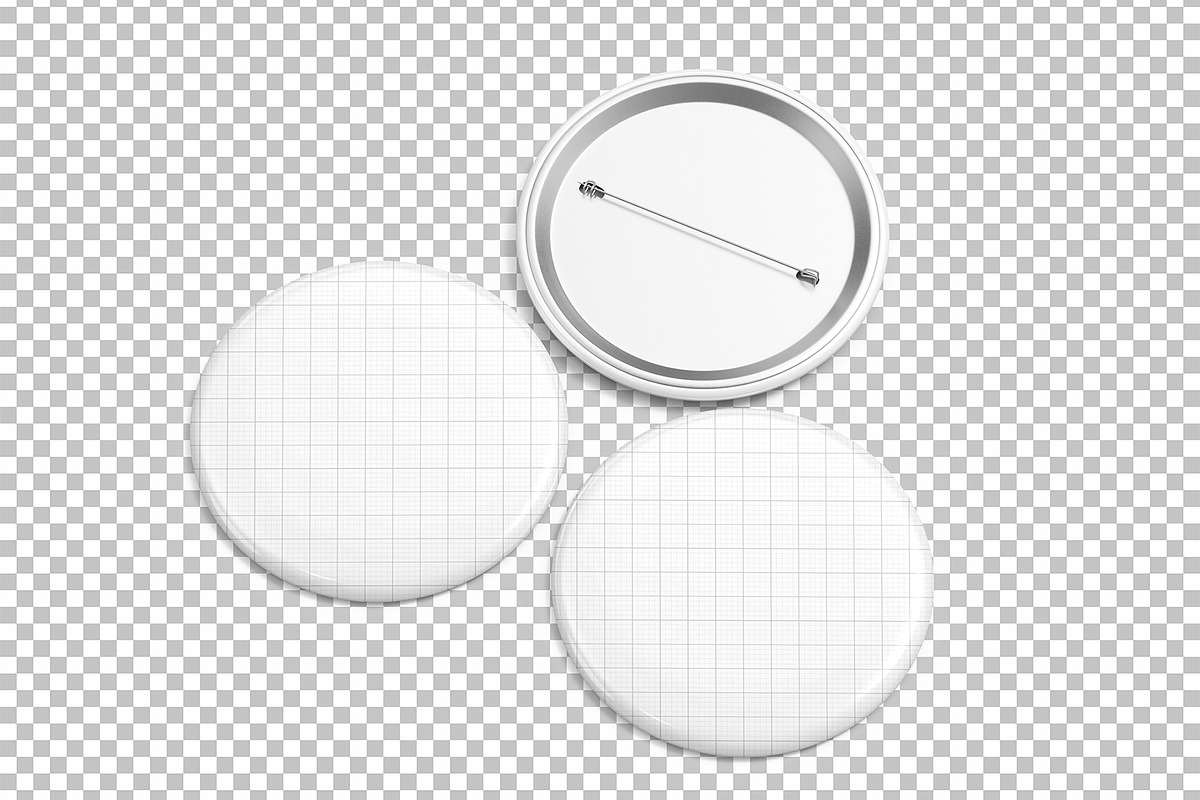 Pin Badge Mockup Template, an Advertising Mockup by graphypix (Photo 3 of 4)