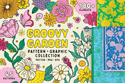 Groovy Garden Graphic Collection, a Pattern Graphic by rouxsupplyco (Thumbnail 1 of 10)