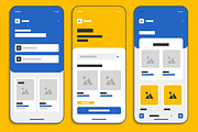 Clean Mobile App Wireframe UI Kit, a Wireframe Template by MightyDesign (Thumbnail 4 of 7)