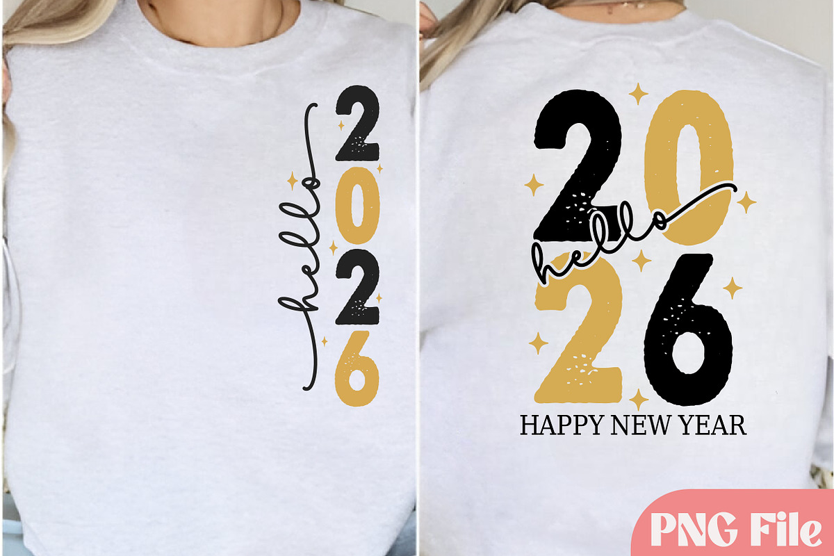 Hello 2026, Happy New Year PNG, a Graphic by Rose Art (Photo 2 of 2)