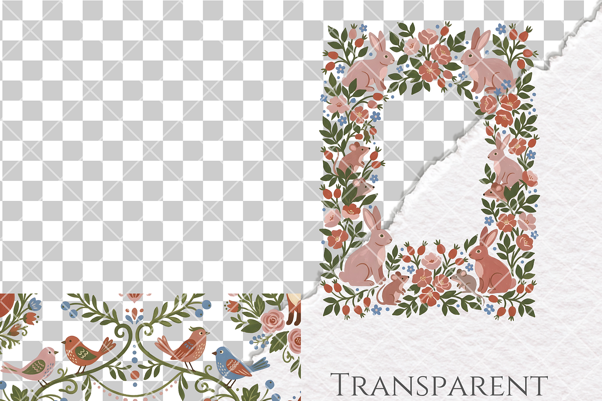 Folk Art Frame Scandinavian Frame, a Decorative Illustration by Invite to Clipart (Photo 8 of 9)
