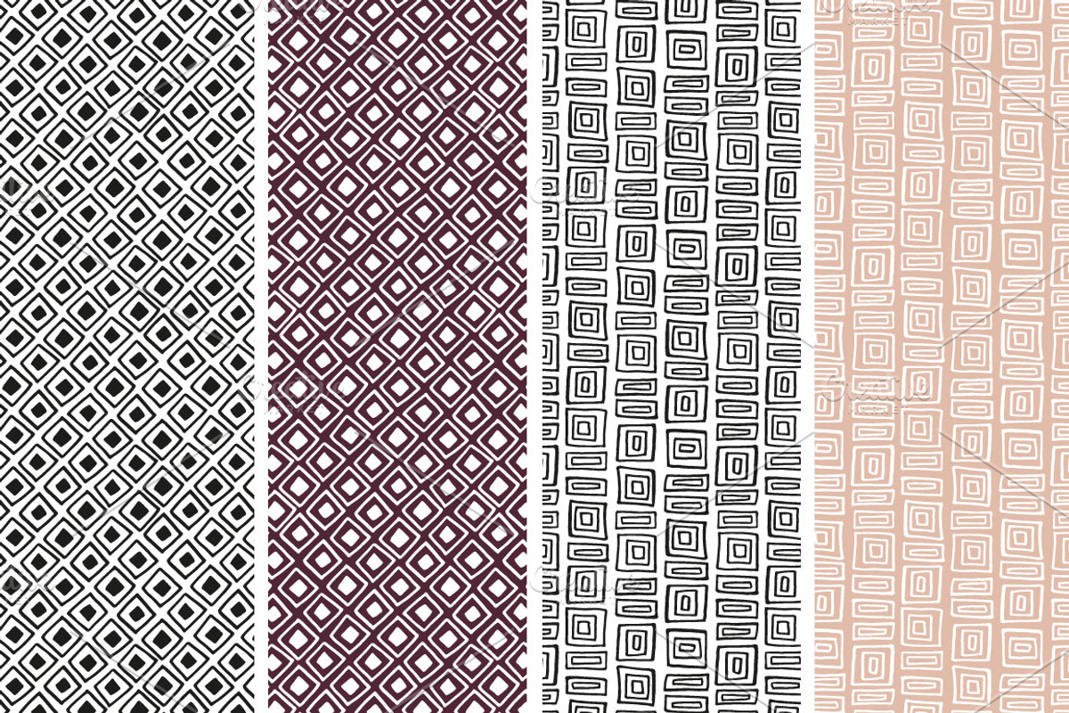 Ink geo patterns, a Pattern Graphic by Wild Rose (Photo 6 of 6)