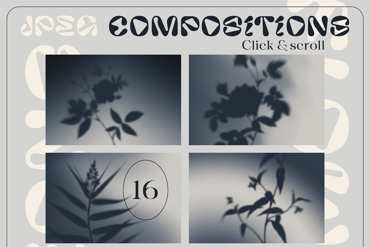 MONOCHROME Gradient & Floral Overlay, a Texture Graphic by Oksana Trygub (Photo 14 of 15)