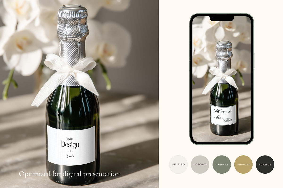 Mini Sparkling Wine Label Mockup, a Product Mockup by Serenefeeling (Photo 5 of 6)
