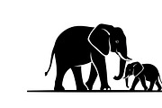 elephant family silhouette design, an Illustration by Amazin_art (Thumbnail 23 of 51)