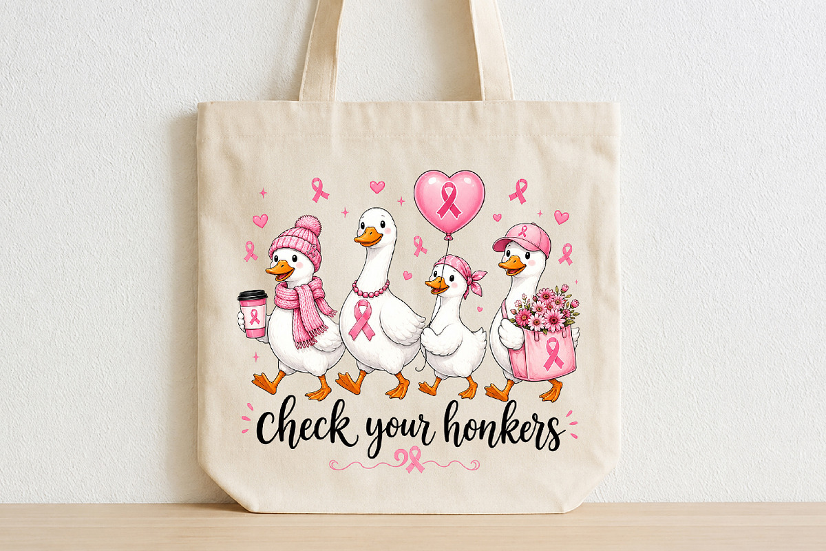Check Your Honkers Breast Cancer, a Seasonal Illustration by CraftArtStudio (Photo 2 of 4)
