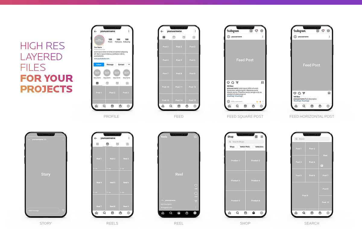 Instagram Mockup Smartphone, an iPhone Mockup by MDG (Photo 2 of 5)