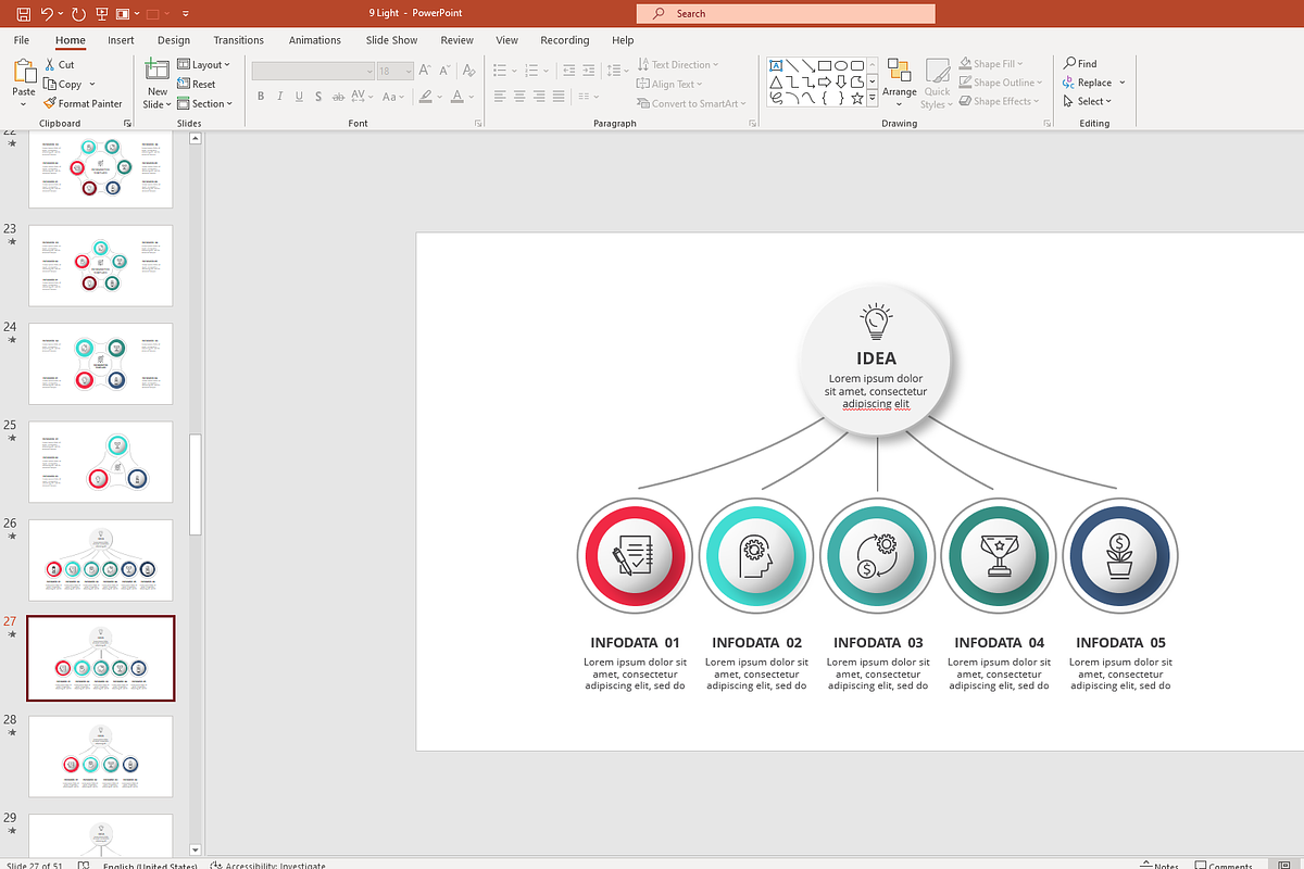 Visual Presentation Template, a Presentation Template by Infographics project (Photo 9 of 14)