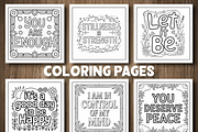 Stress Relief Quotes Coloring Pages, a Person Illustration by Design Station (Thumbnail 4 of 5)