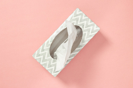 Tissue box on pastel pink background, a Health & Medical Photo by Studio Light & Shade