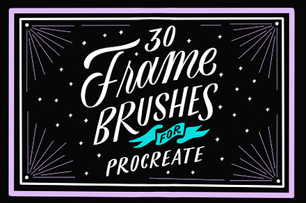 30 Frame Brushes for Procreate App