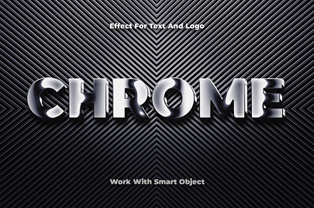 Chrome effect for text and logo