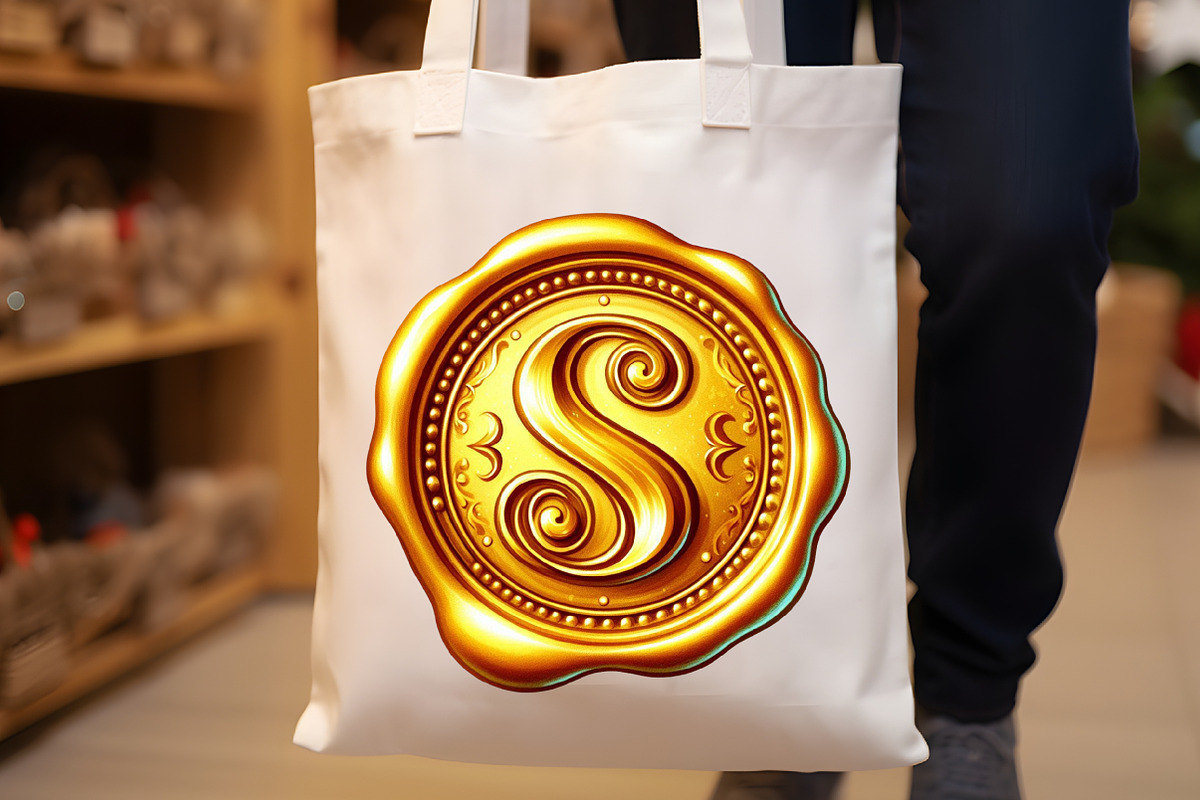 Gold Wax Stamp Letter Clipart, an Illustration by Rose Art (Photo 5 of 7)